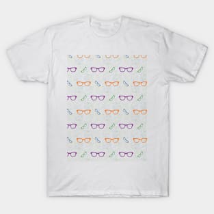 Glasses Pattern | 4 Colored T-Shirt